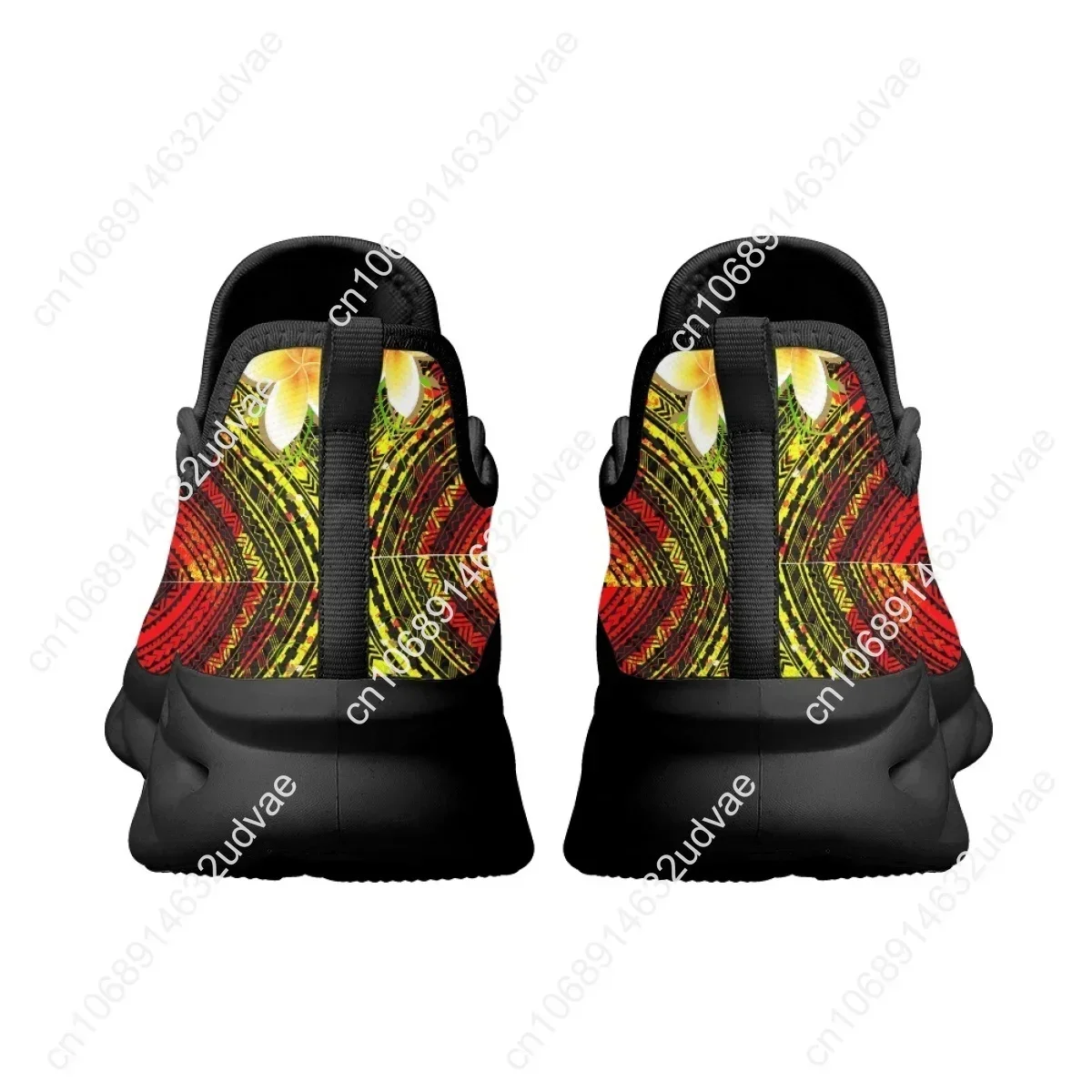 Polynesian Pohnpei Plumeria Design Ladies Cushion Mesh Shoes Summer Breathable Air Running Sneakers Casual Tennis view 6