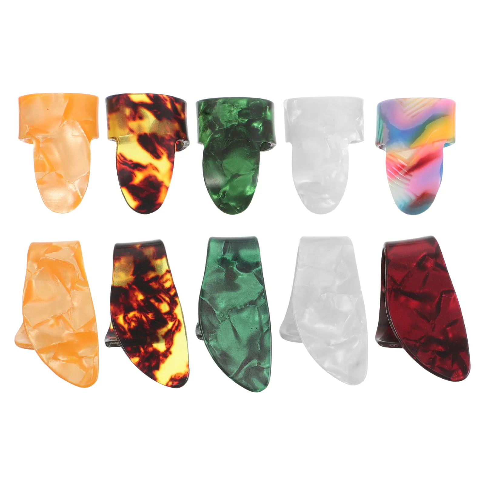 

10 pcs Guitar Finger Picks Thumb Picks Set Pe Comfortable Fit For Acoustic Electric Bass Folk Guitar Fingerstyle Accessories