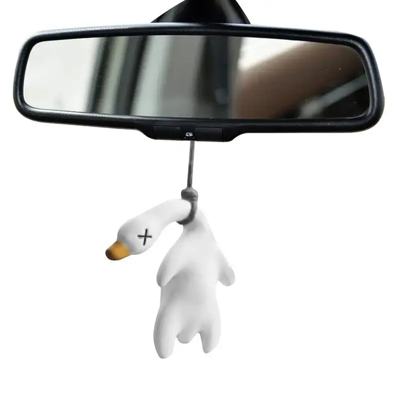 Anime Car Ornaments Swinging Duck Car Hanging Ornament Cute Roasted Duck Pendant Hanging Car Interior Accessories For Car