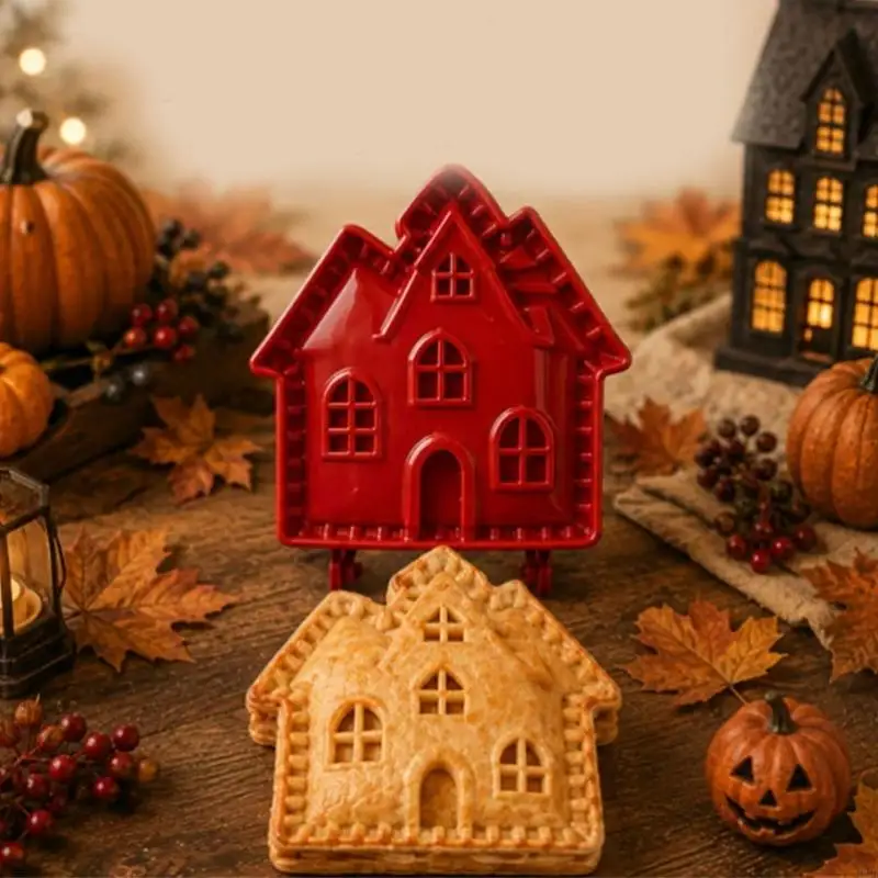 8 Cavity Halloween Pie Molds Set Fall Theme Dough Press Cutter For Kids Party Baking JOMD