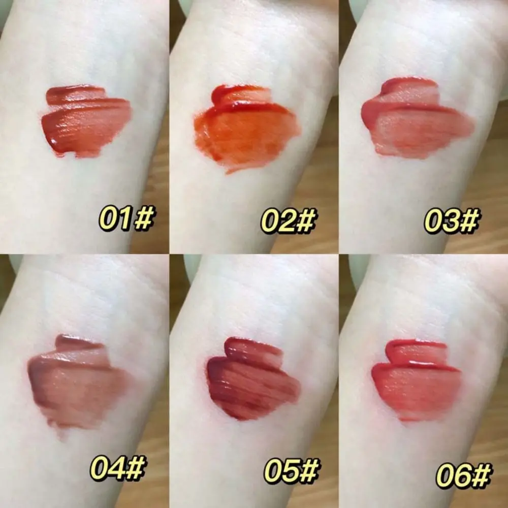 Gloss espelho para mulheres, 6 cores, esmalte labial cosméticos, hidratante, duradouro, ferramenta de maquiagem impermeável, batom sedoso