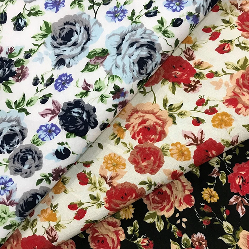 Poplin fabric 100% cotton, flower printed fabric, shirt skirt, DIY, handmade sewing, 100x150cm