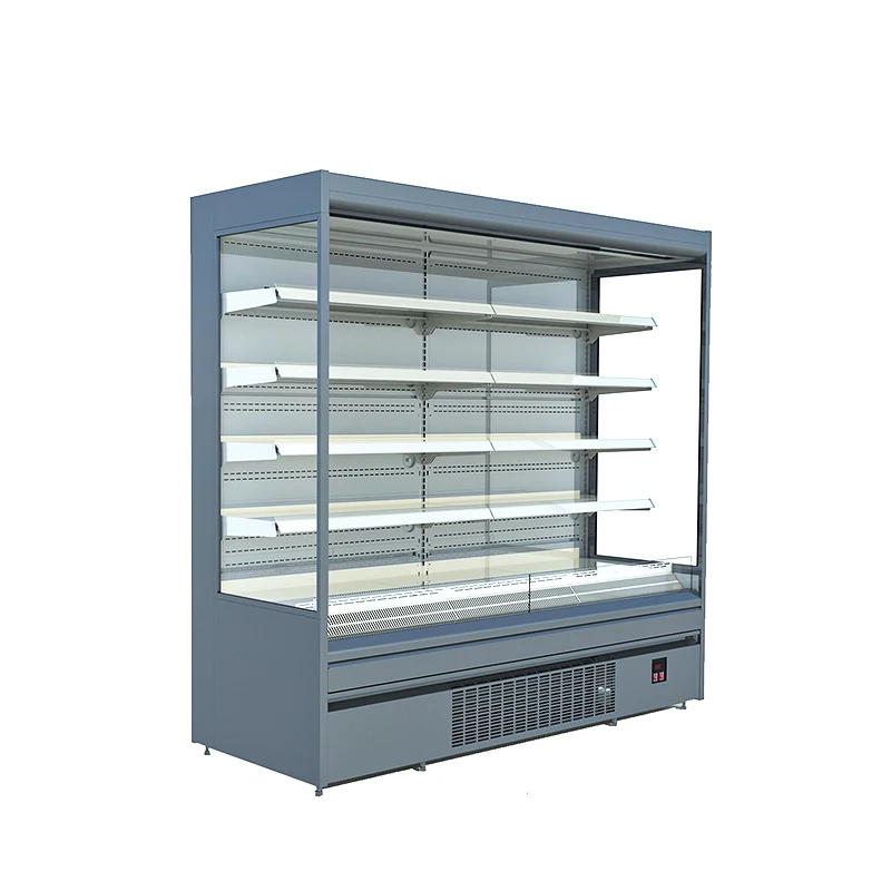 

Commercial 4ft 6ft 8ft Supermarket Upright Display Cooler Open Chiller Fridge Air Fan Display Refrigeration Equipment
