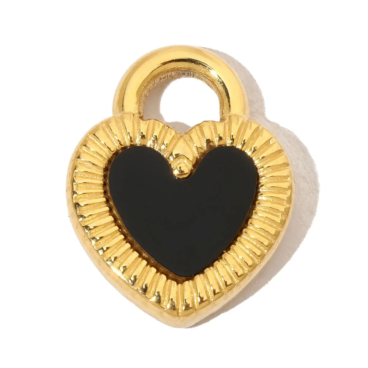 3pcs/Lot French Crystal Bear Paw Stainless Steel Bracelet Charms Women Enamel Heart Necklace Pendant Love Lock Jewelry