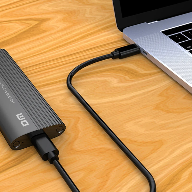 DM M.2 NVME/NGFF Dual protocol SSD Type-C Converter Adapter Enclosure Case Solid State Hard Disk Box HD1300