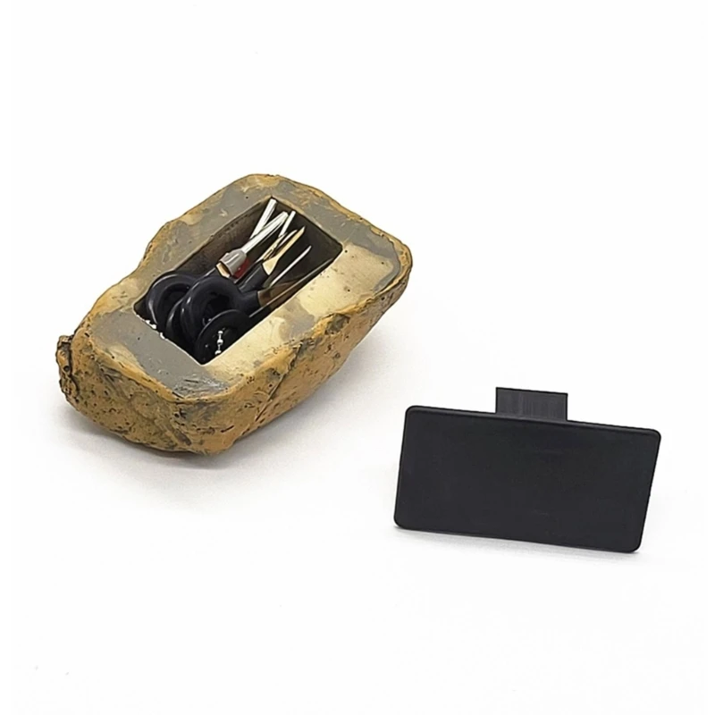 Money Secret Home Stone Key Storage Box Safe Container Hiding Spot