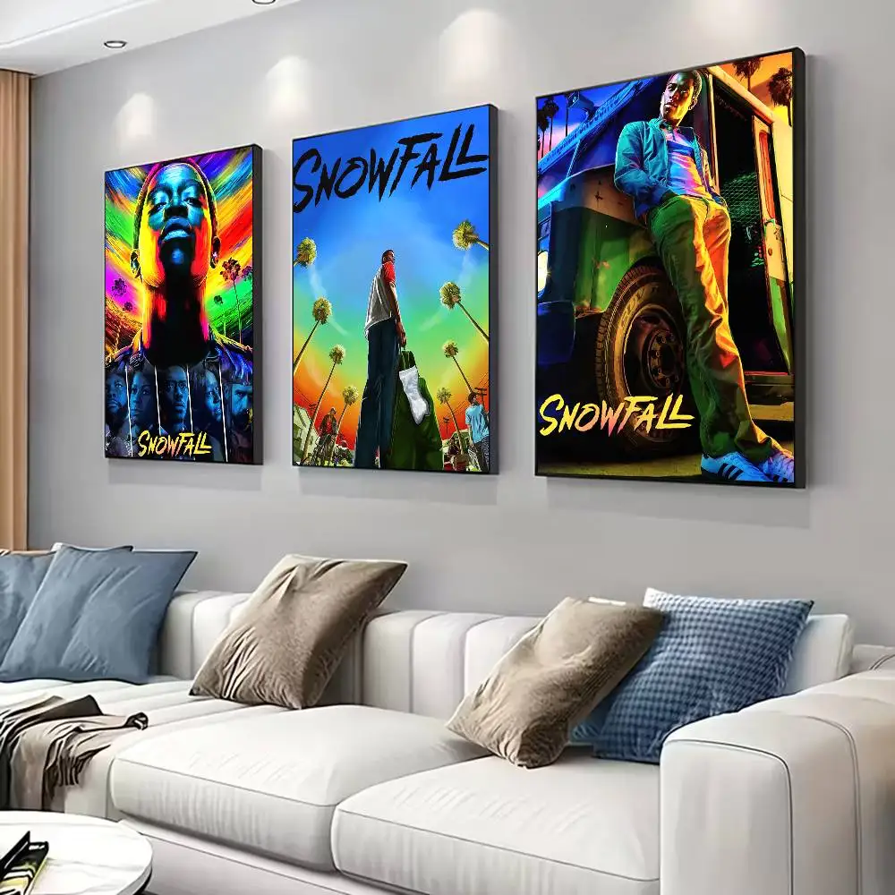 S-Snowfall TV Series Poster for Living Room, Bedroom, Office, or Bar, Frameless, Indoor Use, Bedroom Wall Art.