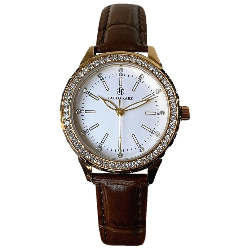 ZH122 ساعة نسائية عصرية وعصرية، تقويمات الأعمال، ساعات كوارتز مقاومة للماء، ساعات ترفيهية، هدايا، ساعات للمرأة