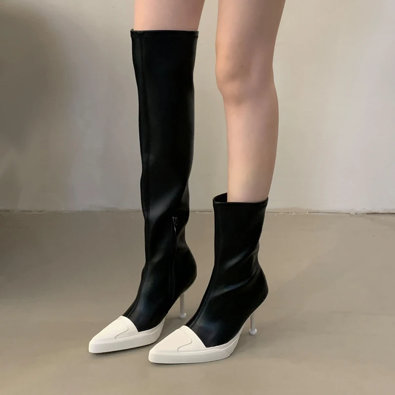 

Black Over The Knee Boots Women Pointed Toe High Heel Boots Sexy Stiletto Heels Shoes Ladies Fall Shoes Botas De Mujer