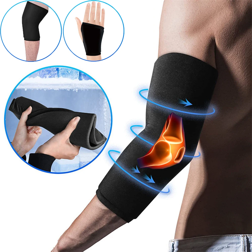 Ice Pack Set Elbow Knee Support Wrist Support Ice Compress for Injuries Pain Relief Reusable for Bruising Tendonitis Arthritis