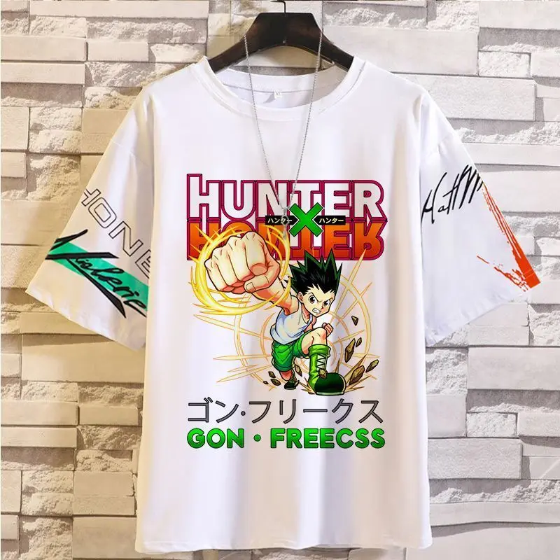 أنيمي لعبة تي شيرت كيلوا البضائع فضفاضة تناسب طالب قصيرة الأكمام Akuma No Rengoku Hisoka الملابس