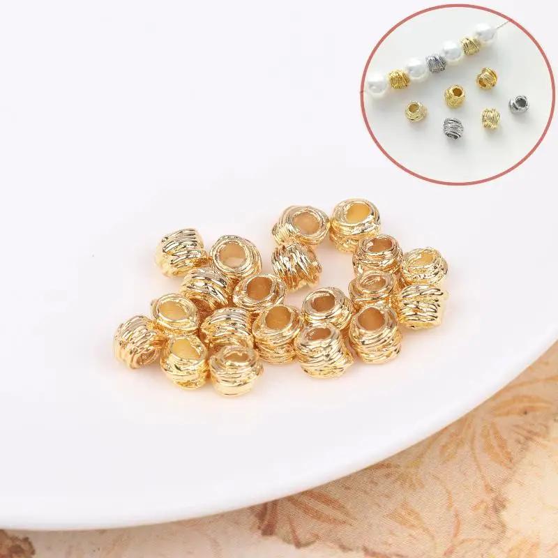 

Бусины-разделители в неправильную полоску, 20 шт., 18 К, позолоченные для изготовления браслетов и ожерелий, универсальный набор аксессуаров для изготовления ювелирных изделий своими руками