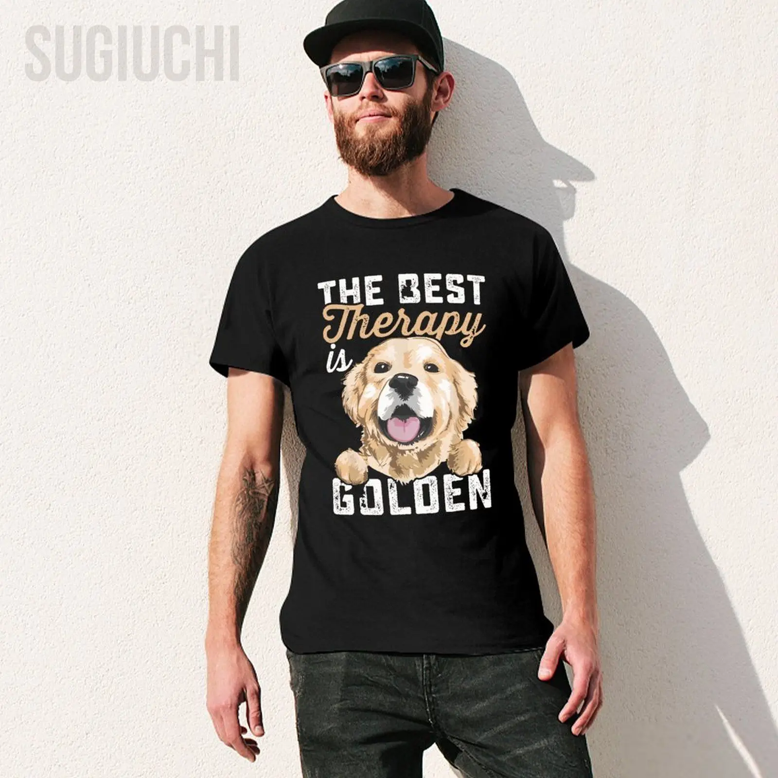 Unisex Men The Best Is Golden Retriever Dog Tshirt Tees T Shirts Women Boys 100% Cotton T-Shirt