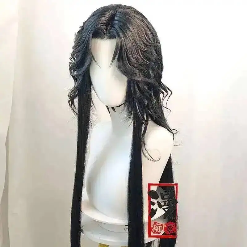 Stylized The Scum Villain’s Self Luo Binghe Customized Unisex Shen Qingqiu Women Anime Halloween Costume Wig Chinese Fan Wig+cap