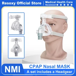 Resoxy CPAP Nasal Mask with Headgear Light Cpap Nasal Mask Silicon Material Comfort Nasal Mask for Auto CPAP Sleep Snoring Apnea