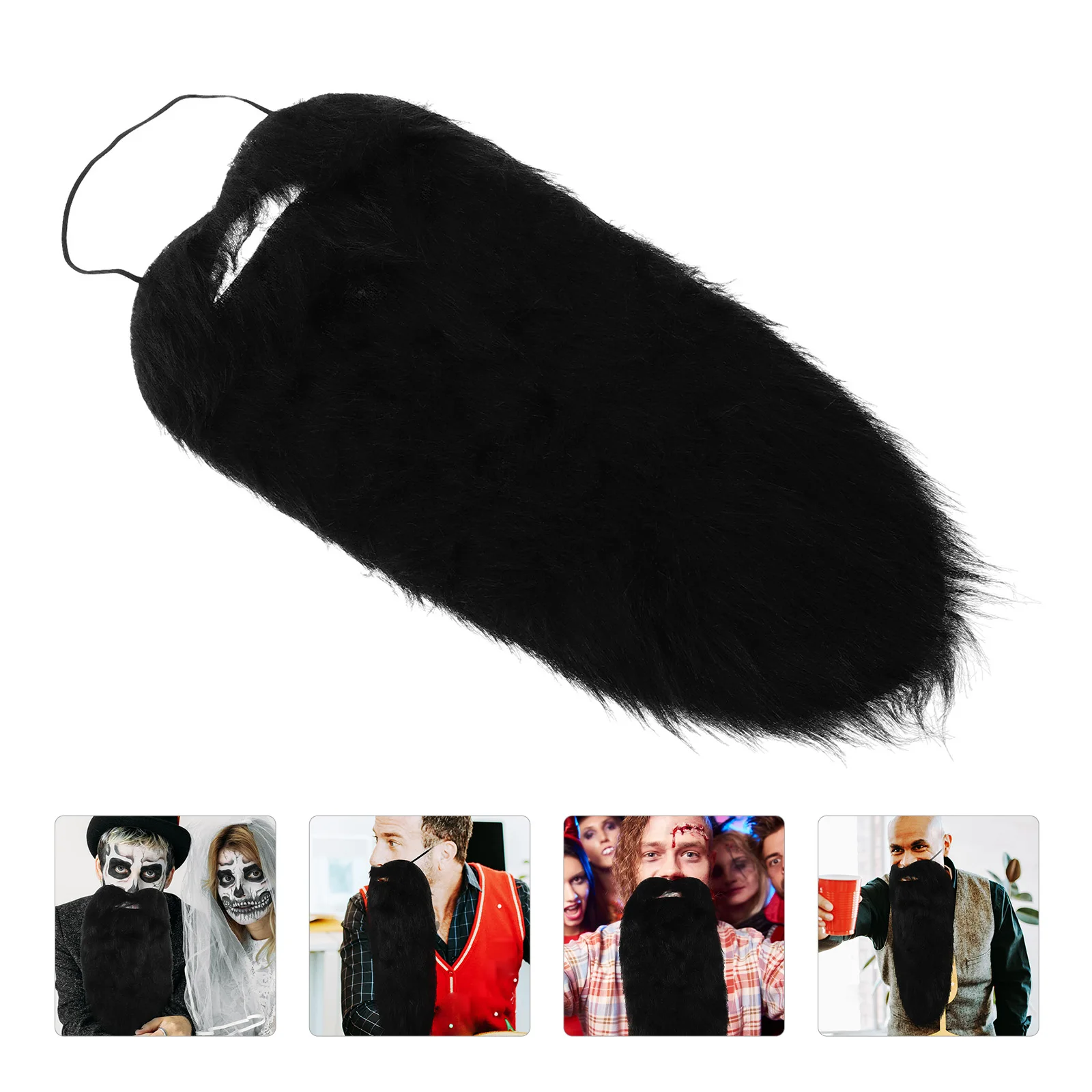 

Fake Beard Costume Halloween Mustaches Pirate Comfortable Party Men Cloth Photo Props Performance