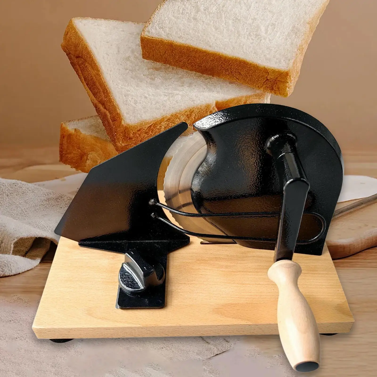 

Manual Bread Slicer Premium Comfortable for Home Stable Adjustable Thickness
