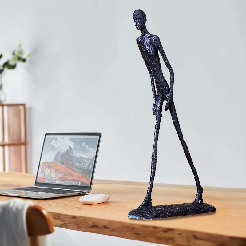 30cm Giacometti Sculptuur Brons Walking Man Standbeeld Abstract Skelet Casting Art Beeldje Beroemde Replica Ambachten Home Decor Gift