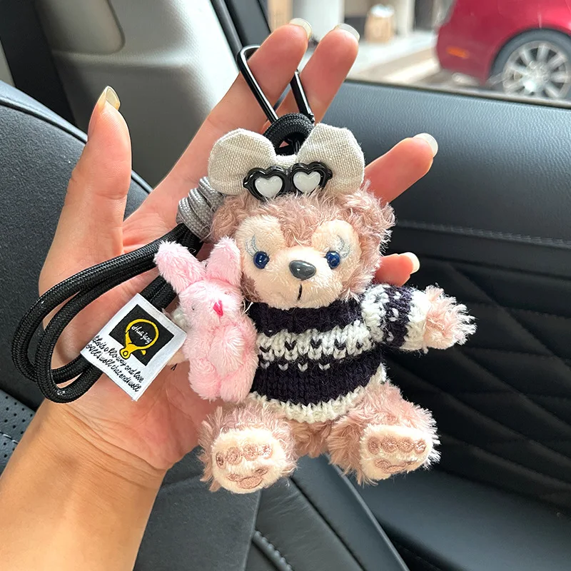 Disney Duffy Doll Kawaii Cute Anime Plush Toy Girl Bag Keychain Pendant Plushie Accessories Backpack Cartoon Decoration Gift