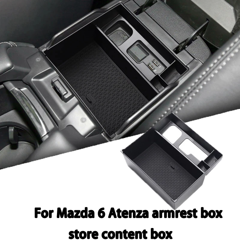 Caja de almacenamiento para consola central, adecuada para 20 Artez, caja de almacenamiento para reposabrazos, caja de decoración para modificación de coche Mazda 6