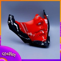 Cyber Punk Half Face Mechanical Mask Halloween Cosplay Costumes Red Mechanical Mask Cos Mechanical Soldier Party Props Gift