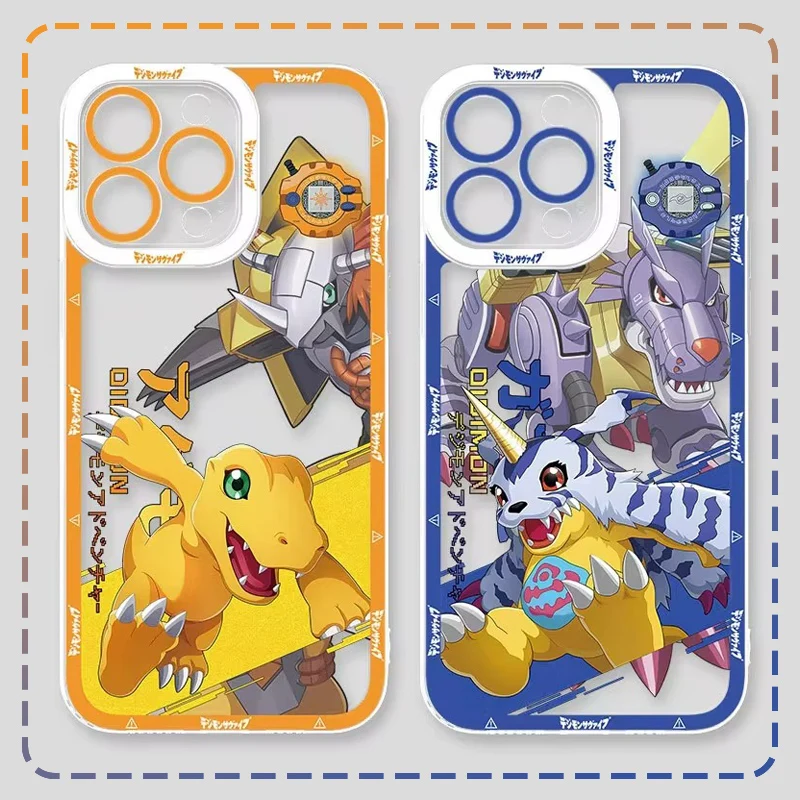 Cartoon Digimon Adventure Phone Case For iPhone 16 Pro Max 15 14 Pro Max 13 12 11 XS X XR 8 7 SE 2020 Soft Silicone Back Cover