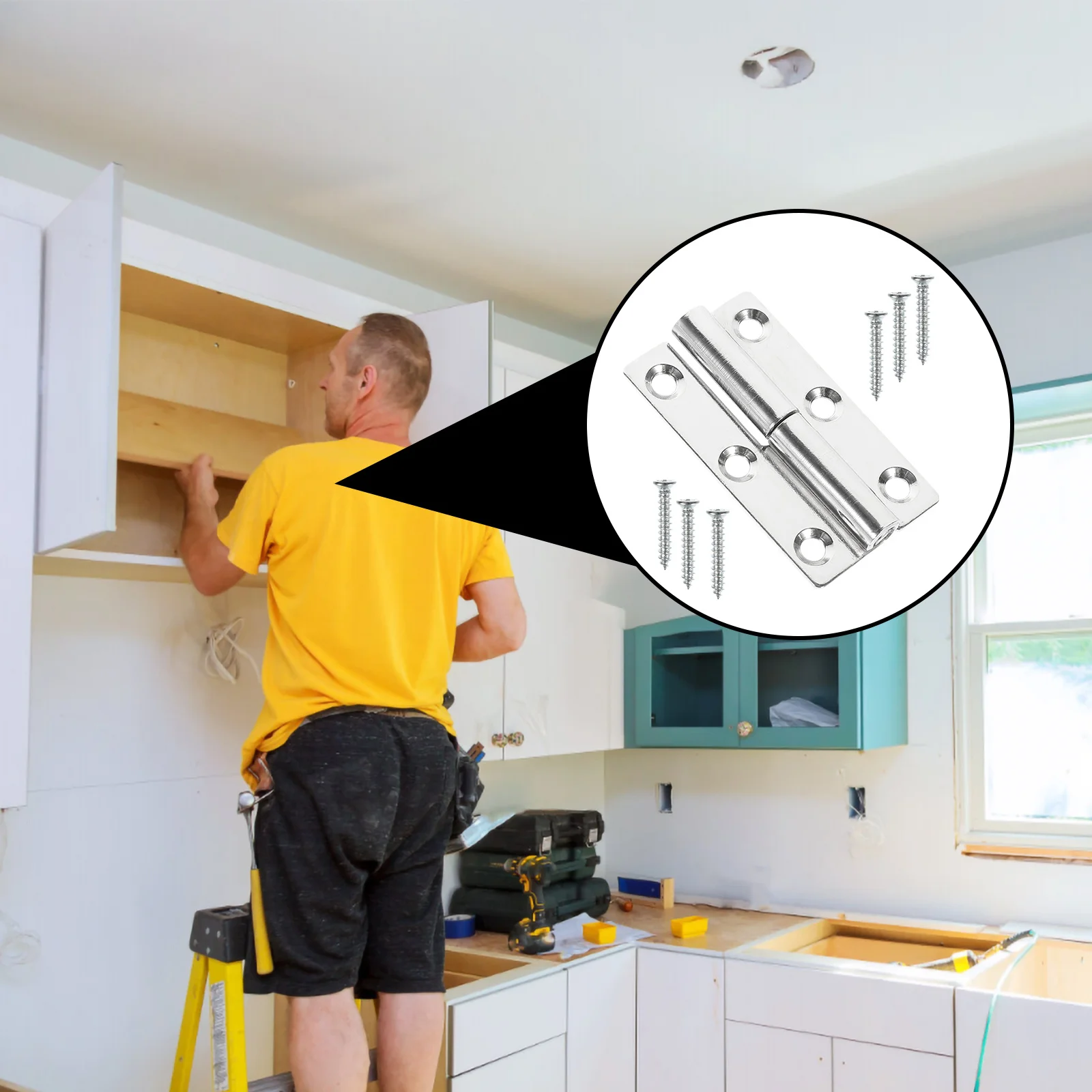 

4Pcs Stainless Steel Heavy Duty Door Window Lift Off Hinges Detachable Easy Installation Smooth Opening Closing