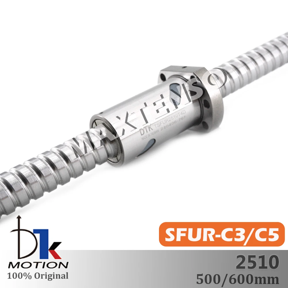 DTK SFUR2510 Ground C5 Ground C3 Ball Screw 500 600mm R25 Lead 10mm Thread Shaft High Precision Grind Spindles TBI Replaceable