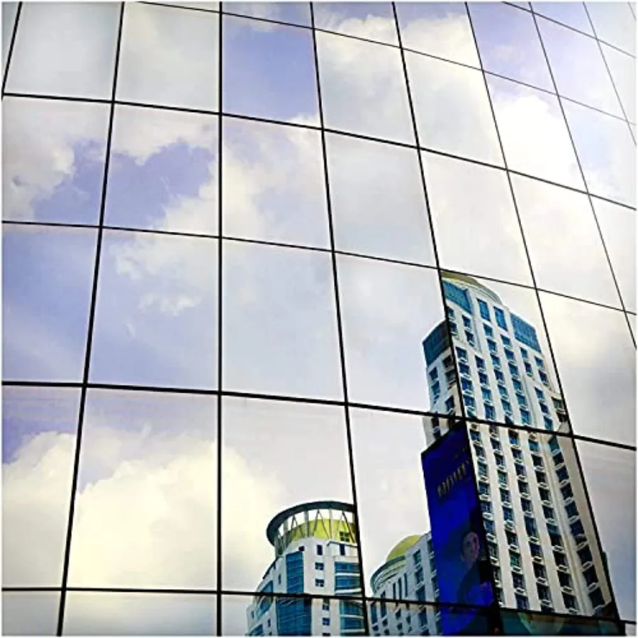 

S05 Window Film Daytime Privacy and Heat Control Mirror Silver 5 Very Dark - 16Feet