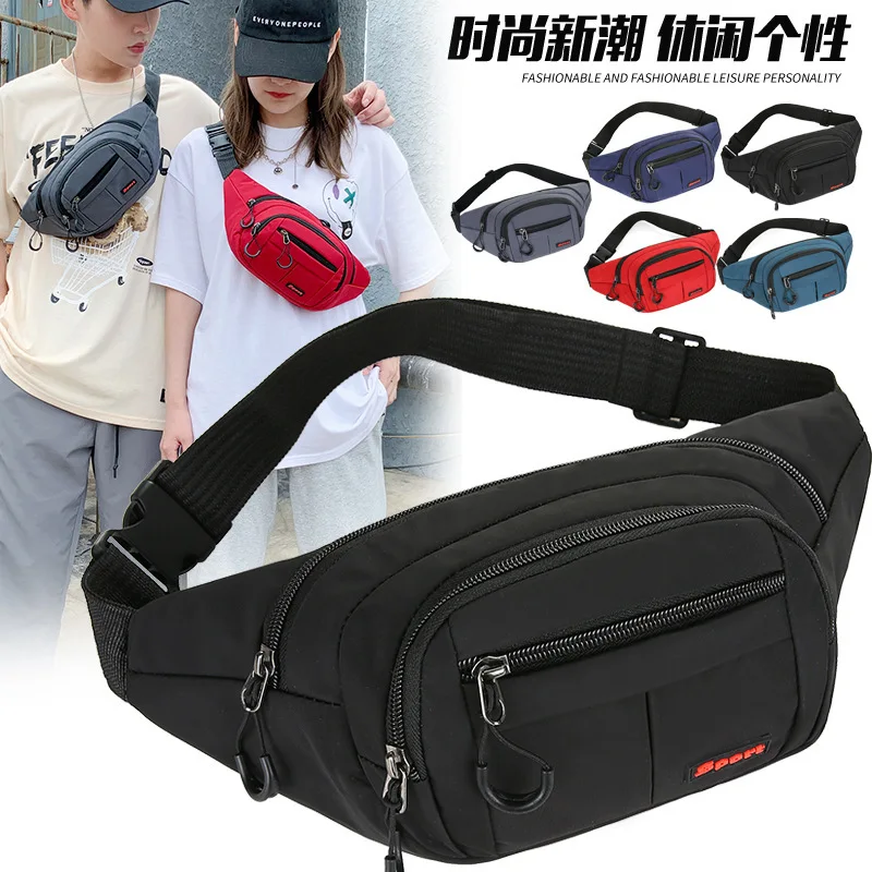 

Single shoulder chest bag running sports fitness crossbody leisure fashion mobile phone storage large capacity waist bag