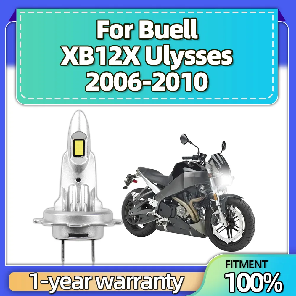 

For Buell XB12X Ulysses 2006 2007 2008 2009 2010 1PCS Canbus LED No Error Motorcycle Headlight High/Low Bulb H7 Fanless 12V