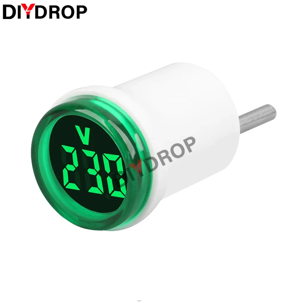 AC50-500V LED Digital Voltmeter Ammeter Mini Euro Plug Voltage Tester Monitor Voltage Current Meter Detector Voltmeter Indicator