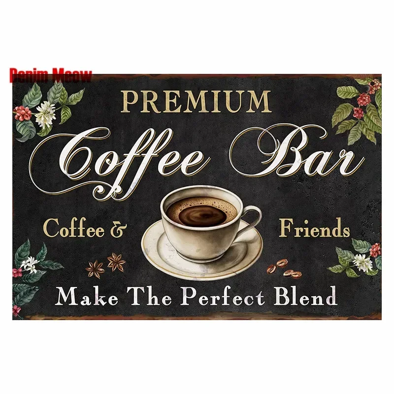 Vintage Metal Tin Signs Coffee Menu Retro Espresso Drink Wall Art  Life Shop Bar Club Cafe Store Home Decor 8x12 inch