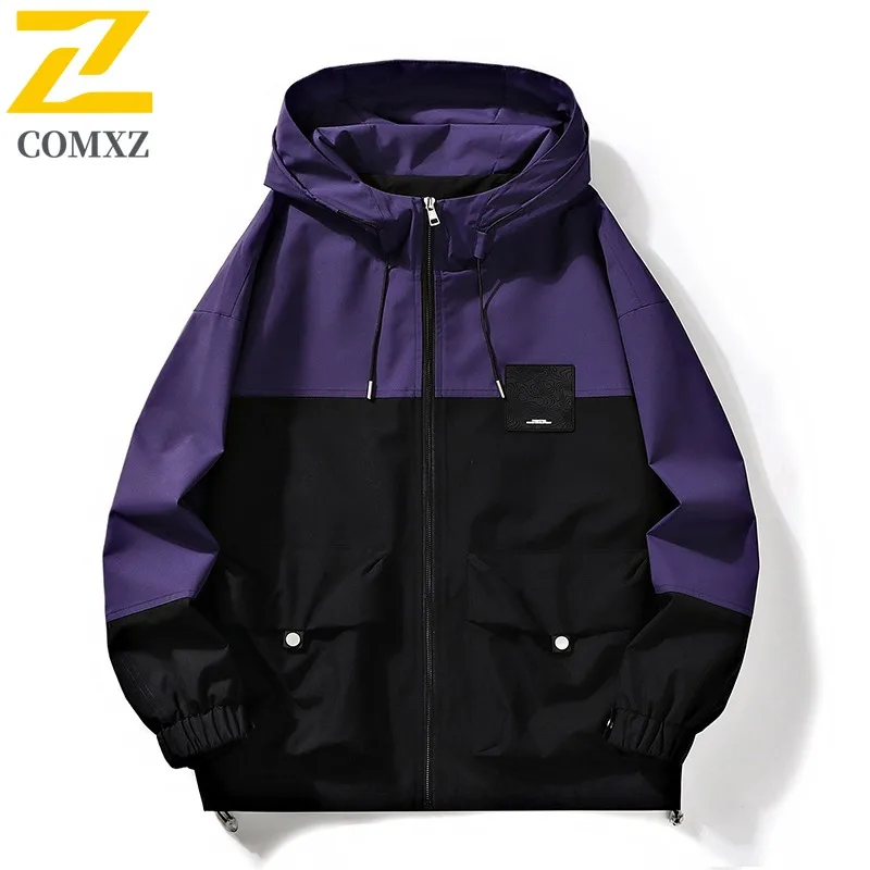 

COMXZ Мужская куртка ветрозащитная водонепроницаемая уличная охотничья пешая прогулка путешествия кемпинг рабочая одежда с капюшоном куртки осенняя верхняя одежда для отдыха