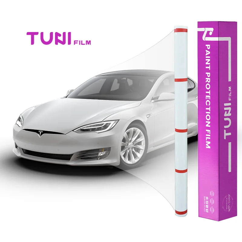 8.5mil 215μm مسعور ذاتي الشفاء ومضاد للبقع من مادة TPU، Covestro Vehicle PPF مع ضمان 8 سنوات للمثبتين