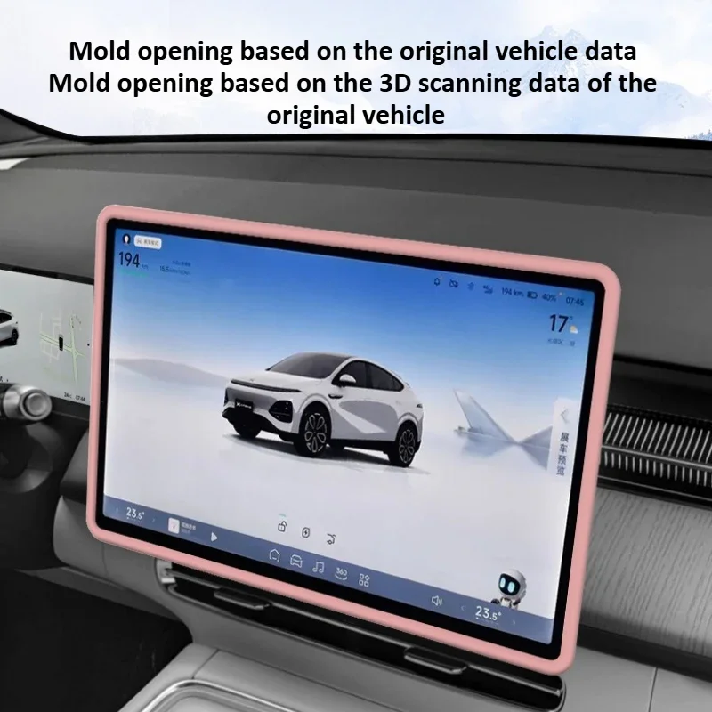 Casing Pelindung Silikon Layar Penutup Bingkai Layar GPS Navigasi 15.6 Inci untuk Aksesori Mobil Dekorasi Interior Xpeng G6