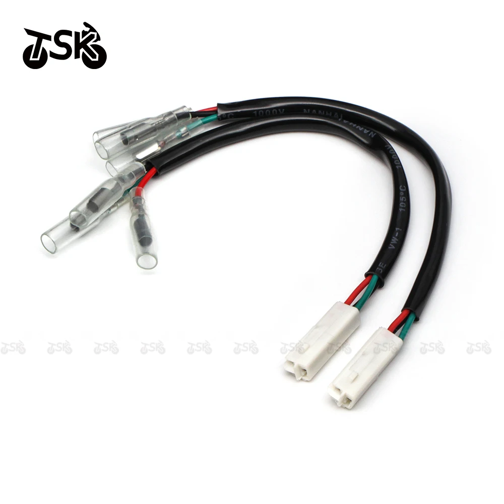 

2 Wire & 3 Wire Turn Signal Marker Adapter Plug Line Harness Connector Wires For Honda Converter Motorcycle Accessories