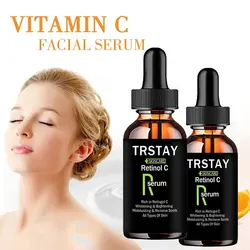 Witamina C Serum przeciwzmarszczkowe wybielanie VC Essence Oil miejscowe Serum do twarzy z kwasem hialuronowym witamina E kosmetyczna pielęgnacja skóry