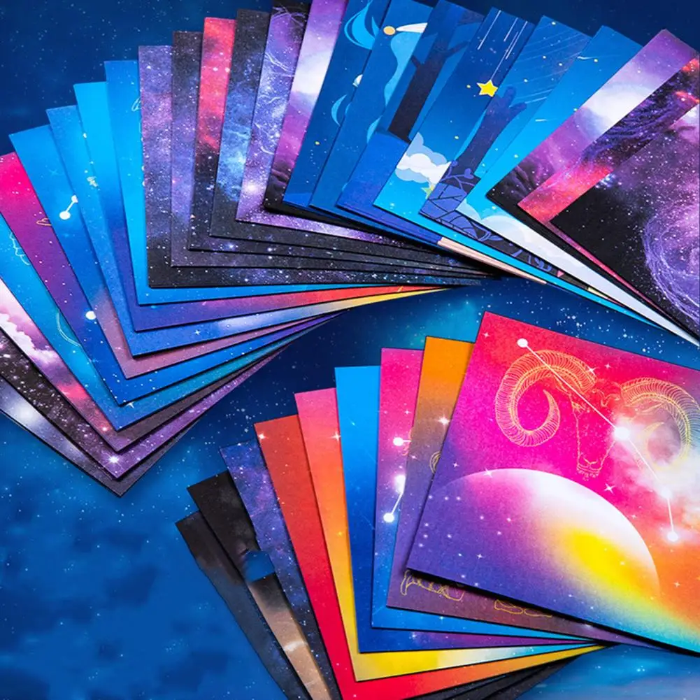 1セットクラフトアート紙シックな知的開発紙グラデーションクリア印刷アート折り紙紙