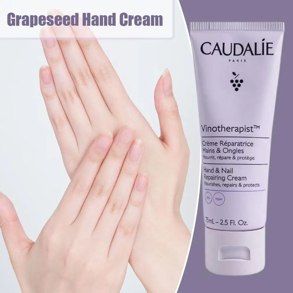 

75ml Grape Seed Hand Cream Nourishing Skin Anti-Dryness Deep Moisturizing Hand Cream Fresh Scent Smoothing Hand Skin Care