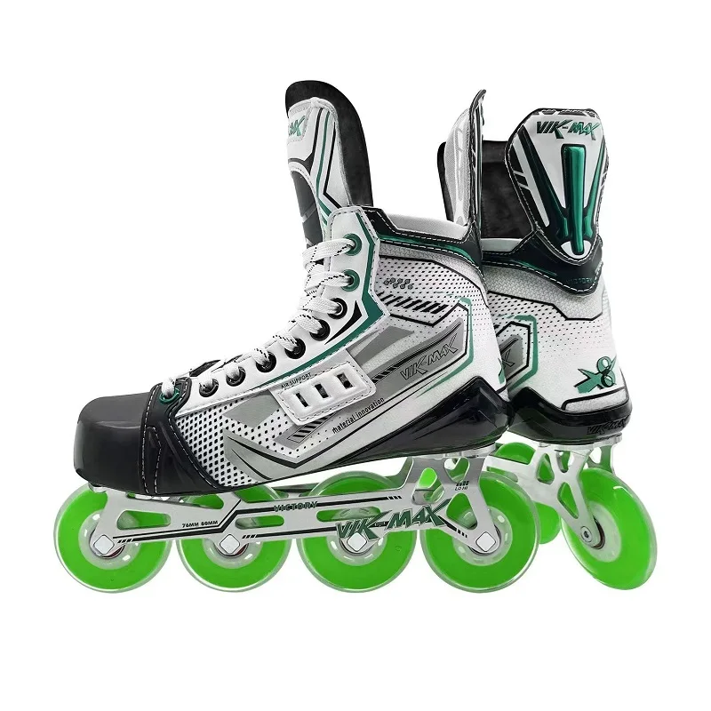 Latest published High Quality 30-46# inline hockey skates new design PU plastic inline roller hockey skate boots