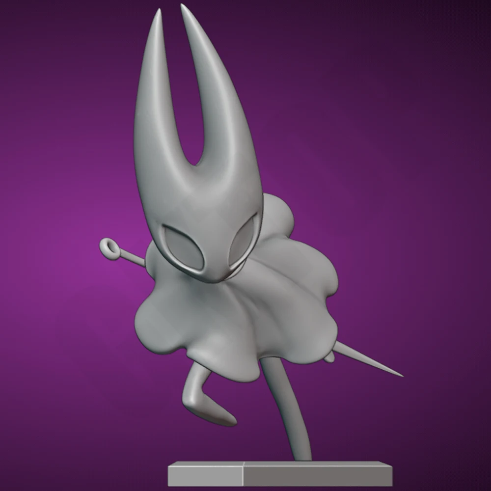 1/24 Hollow Knight Grey Resin Figurine Toy Unpainted GK Doll Unassembled 3D Print Assembly Miniature Reduction Statue Toy - Image 3