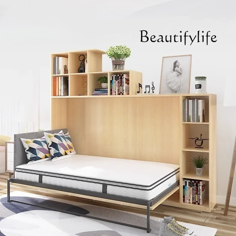 

XX H Fancy Queen Size Bed Storage Cabinets Aesthetic Folding Bed Multifunctional Frame Muebles Para Dormitorio Bedroom Furniture