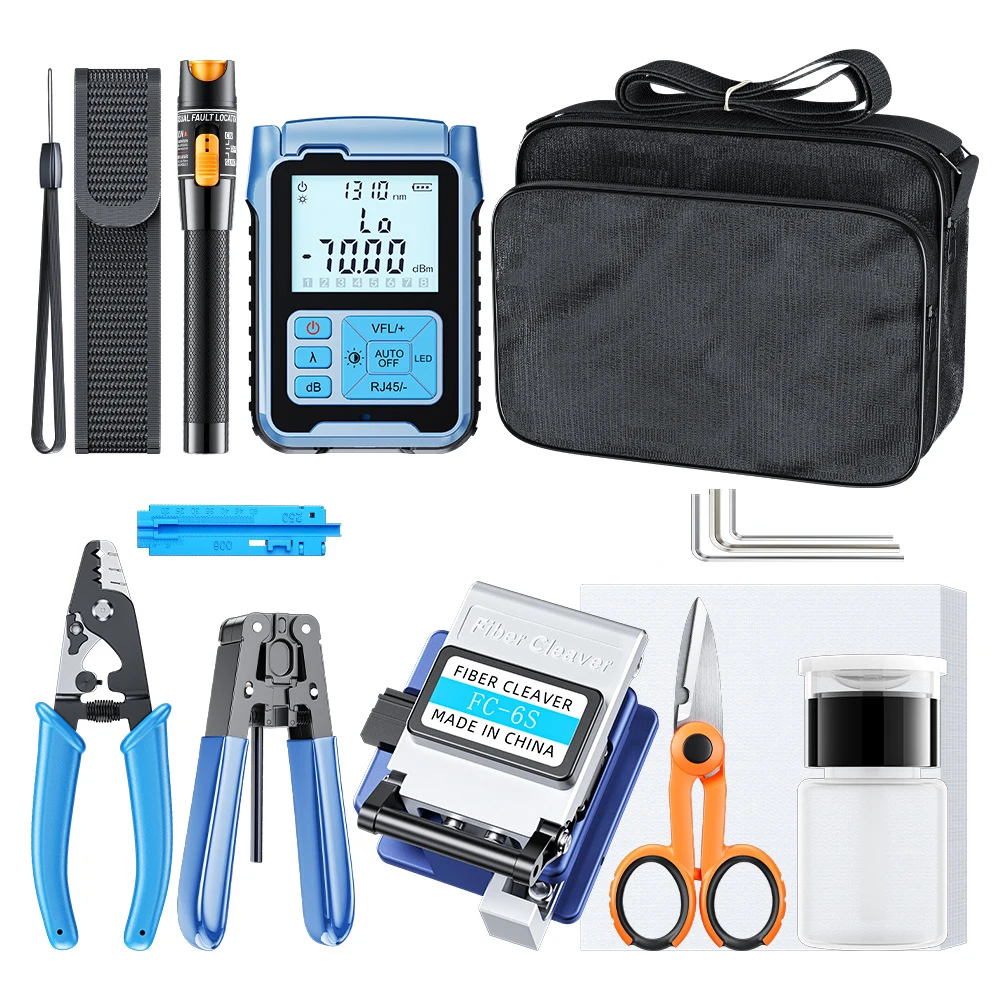 optical-power-meter-and-10mw-visual-fault-locator-mini-opm-chargeable-fc-6s-fiber-cleaver-ftth-fiber-optic-tool-kit
