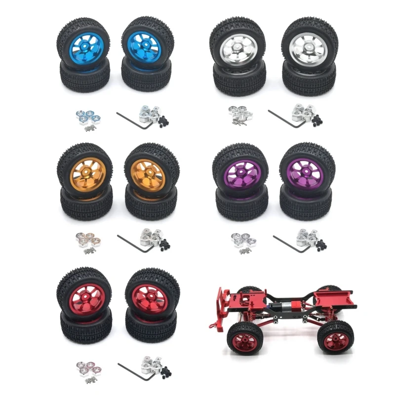 

Metal Upgrade Wheel Hub Tires 1/18 1/16 1/14 1/12 RC Car Parts For WLtoys WPL MN LC JJRC Henglong