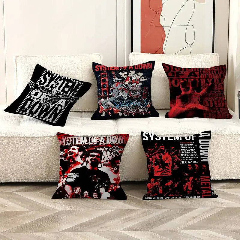Metal Band S-System O-F A-A D-Down Lucky Dragon pillow cover sofa cushion cover home room decoration children gift