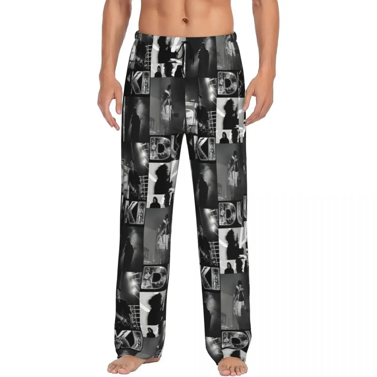 

Custom Printed Men's Duki Rapper Rockstar Music Pajama Pants Sleepwear Sleep Lounge Bottoms with Pockets