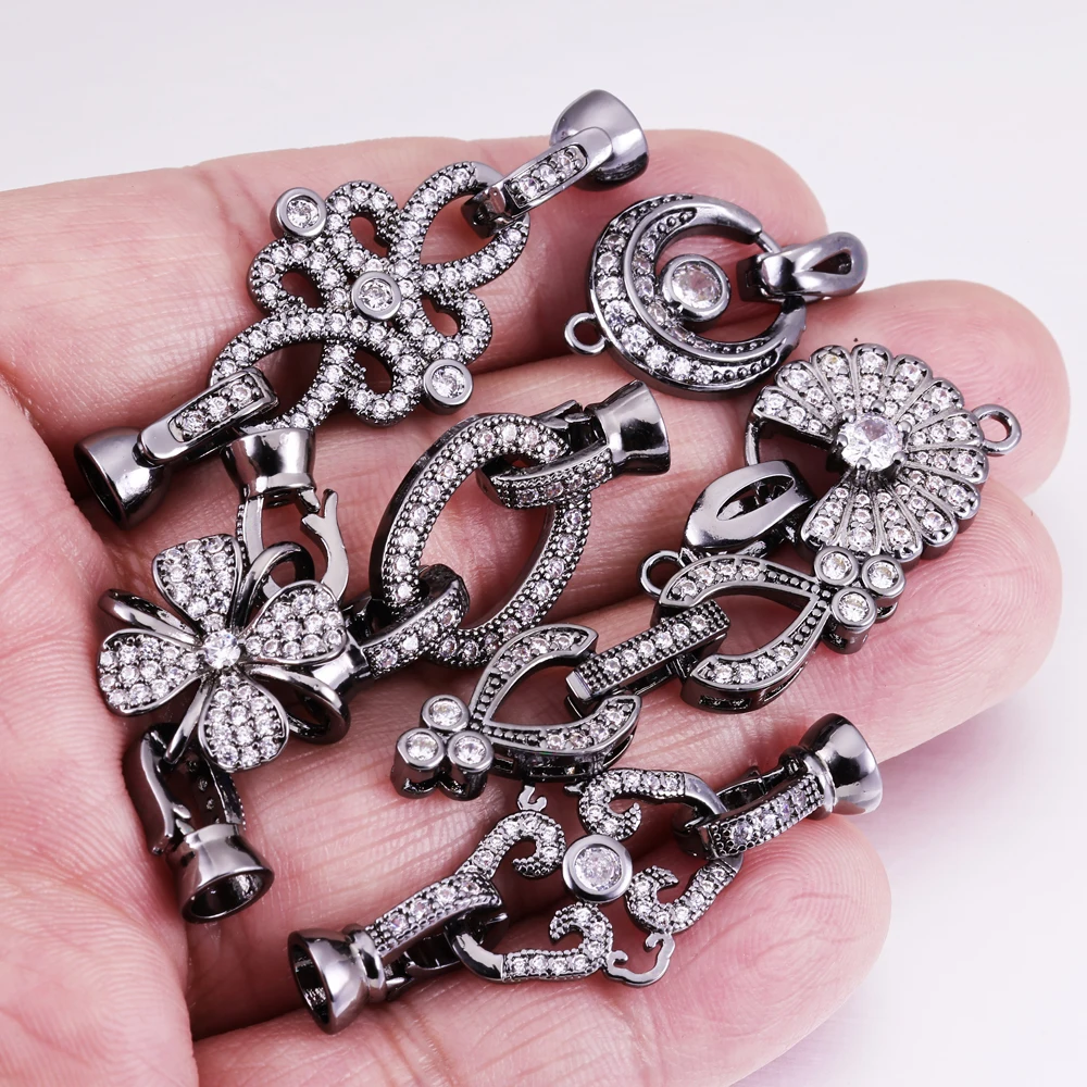 Juya الإبداعية النحاس السحابات موصل الديكور أقفال المشابك اكسسوارات DIY بها بنفسك التطريز الخرز الأحجار الكريمة اللؤلؤ صنع المجوهرات #6