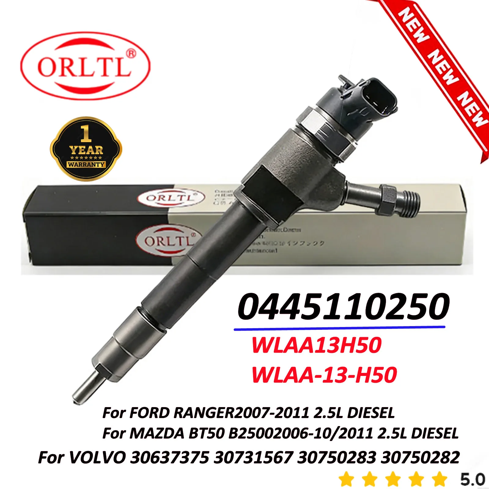 

0445110250 0986435123 0 445 110 250 НОВЫЕ дизельные топливные форсунки для Ford Ranger, Mazda BT-50, VOLVO 30637375, 30731567, 30750283, 4 шт.