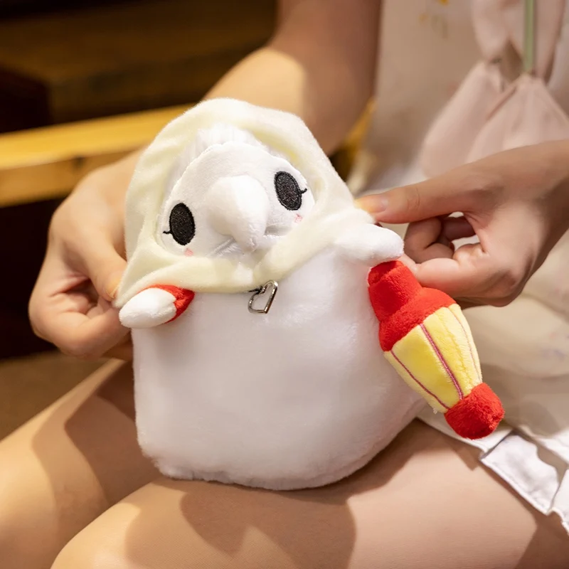 Halloween's Day Crow Doll Gevuld Staande Zwart Wit Cartoon Dier Duisternis Plushie Party Decor Cadeau